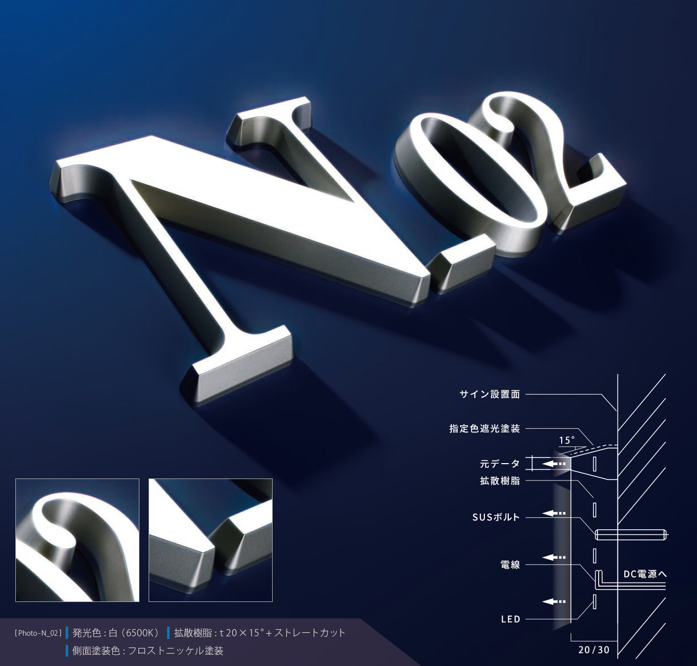 正面発光 テーパータイプ